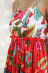 Women Printed Shoulder Straps Fit & Flare Midi Ethnic Dresses